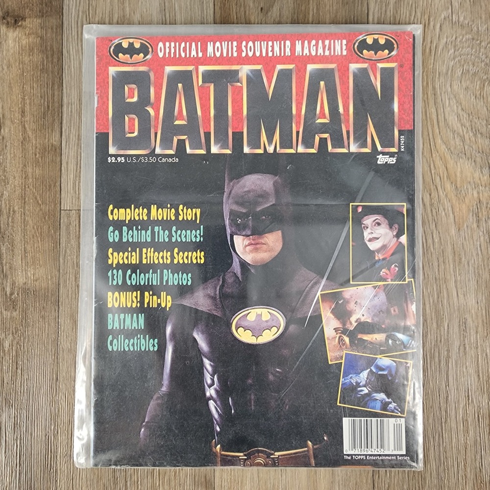 Vintage 1989 Batman Official Movie Souvenir Magazine Topps Michael Keaton Joker